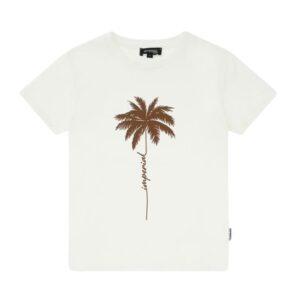 T-shirt mezza manica con stampa palma