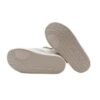 Sneaker primo passo in pelle e tela con lacci e zip