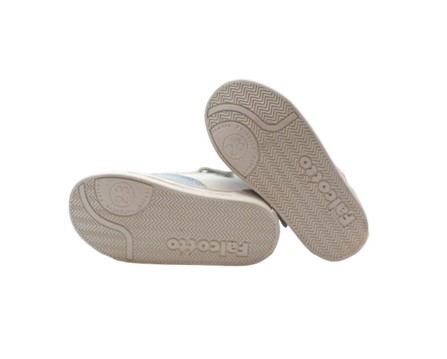 Sneaker primo passo in pelle e tela con lacci e zip
