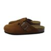 Sabot in pelle scamosciata con fibbia