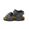 Sandalo in eco pelle con doppia fibbia