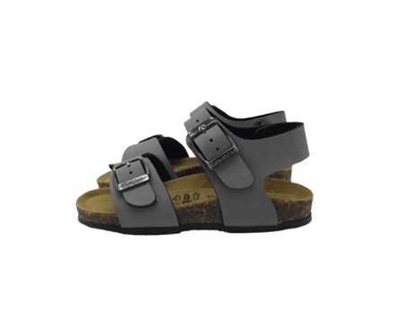 Sandalo in eco pelle con doppia fibbia