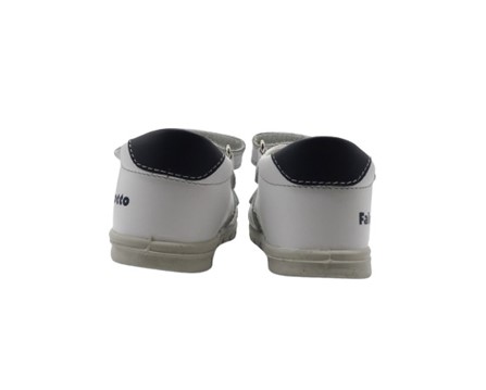 Sandalo primo passo in pelle con doppio velcro