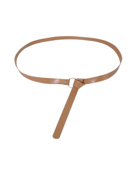 Cintura in eco pelle con fibbia tonda