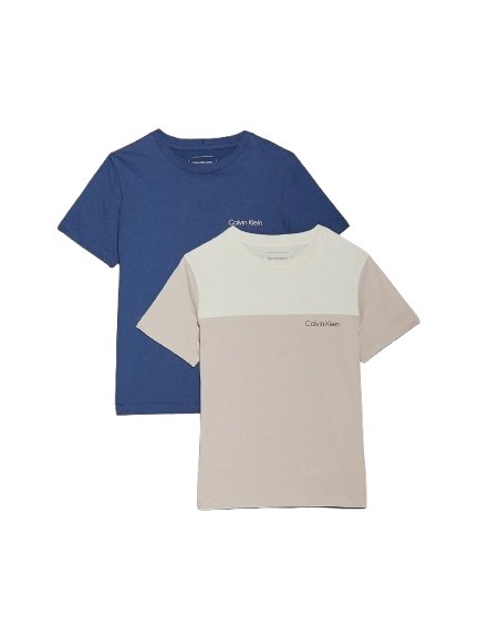 Confezione da due t-shirt mezza manica con logo