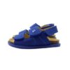 Sandalo in camoscio con triplo velcro
