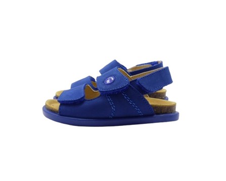 Sandalo in camoscio con triplo velcro