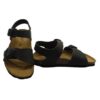 Sandalo in eco pelle con doppie fibbie