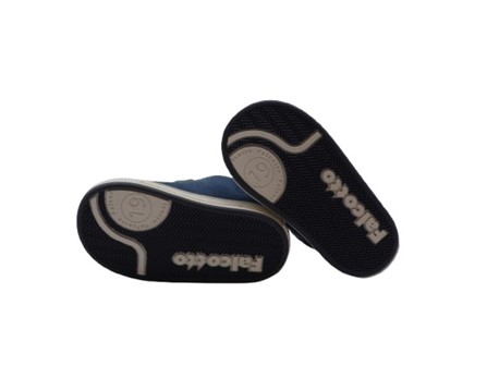 Sneaker primo passo in tela con doppio velcro