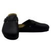 Sabot in pelle ingrassata con fibbia