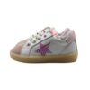 Sneaker in pelle e camoscio con lacci e zip