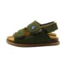 Sandalo in camoscio con triplo velcro