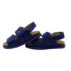 Sandalo in camoscio con triplo velcro