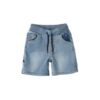 Bermuda in denim con coulisse