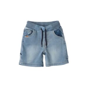 Bermuda in denim con coulisse