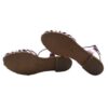 Sandalo in pelle laminata con fibbia