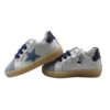Sneaker in pelle e camoscio con lacci e zip