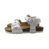Sandalo in vernice con doppie fibbie