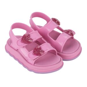 Sandalo doppio velcro con cuoricini