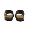 Sandalo in eco pelle con doppie fibbie
