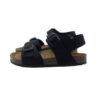 Sandalo in eco pelle con doppia fibbia