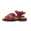 Sandalo in pelle fasce incrociate con fibbia