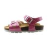 Sandalo in eco pelle con doppie fibbie