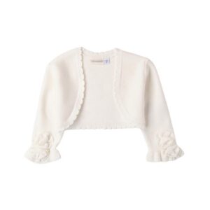 Cardigan scaldacuore con fiori al polso