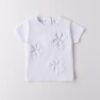 T-shirt mezza manica con applicazioni fiori
