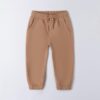 Pantalone in cotone con coulisse e polsini elasticizzati
