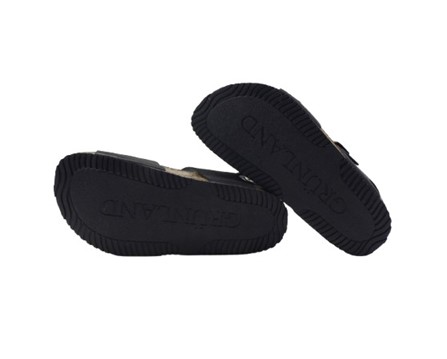 Sandalo in eco pelle con doppia fibbia