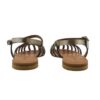 Sandalo in pelle laminata con fibbia