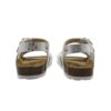 Sandalo in eco pelle con doppie fibbie