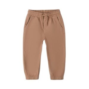 Pantalone in cotone con coulisse e polsini elasticizzati