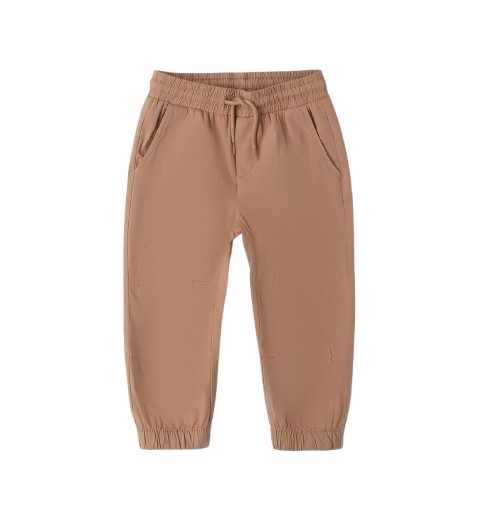 Pantalone in cotone con coulisse e polsini elasticizzati