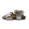 Sandalo in eco pelle con doppie fibbie