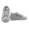 Sneaker in pelle con lacci e zip