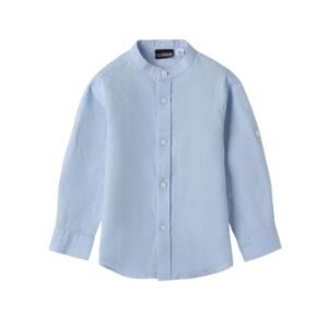Camicia coreana in misto lino