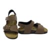 Sandalo in eco pelle con velcro e fibbia