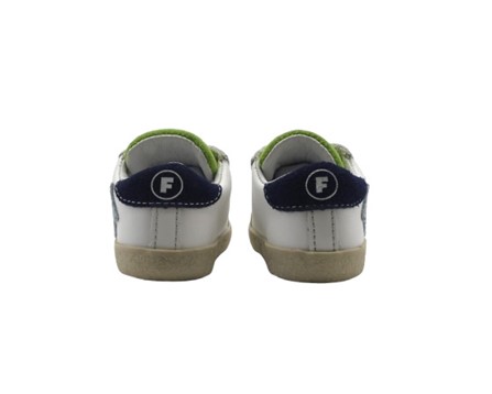 Sneaker primo passo in pelle con lacci