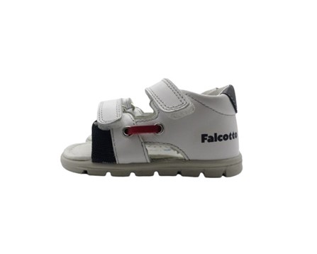 Sandalo primo passo in pelle con doppio velcro