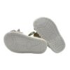 Sandalo primo passo in pelle laminata con velcro