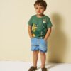 Bermuda in denim con coulisse