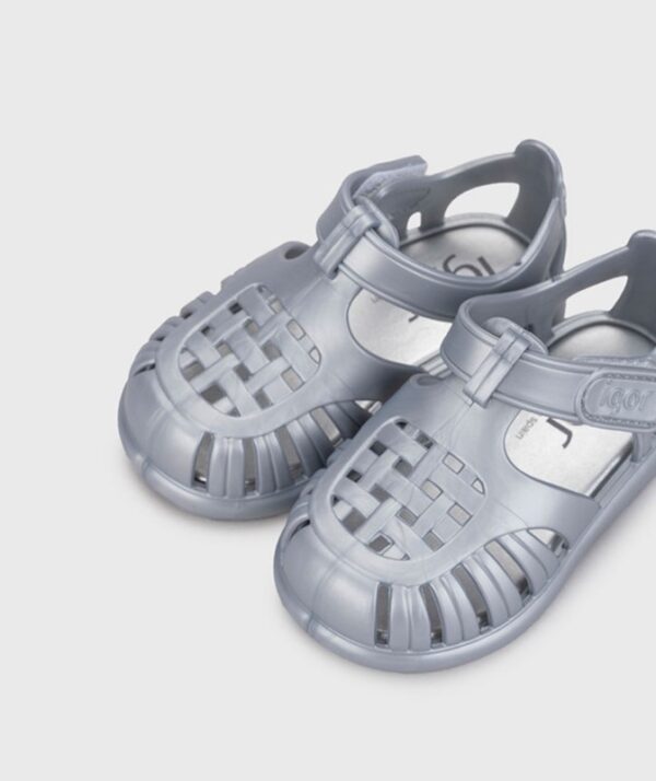 Scarpa da mare ragnetto metallizzata con velcro