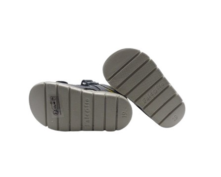 Sandalo primo passo in pelle con doppio velcro