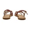 Sandalo in pelle con dischetti in micro glitter