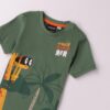 T-shirt mezza manica con stampa giraffa