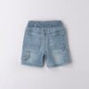 Bermuda in denim con coulisse