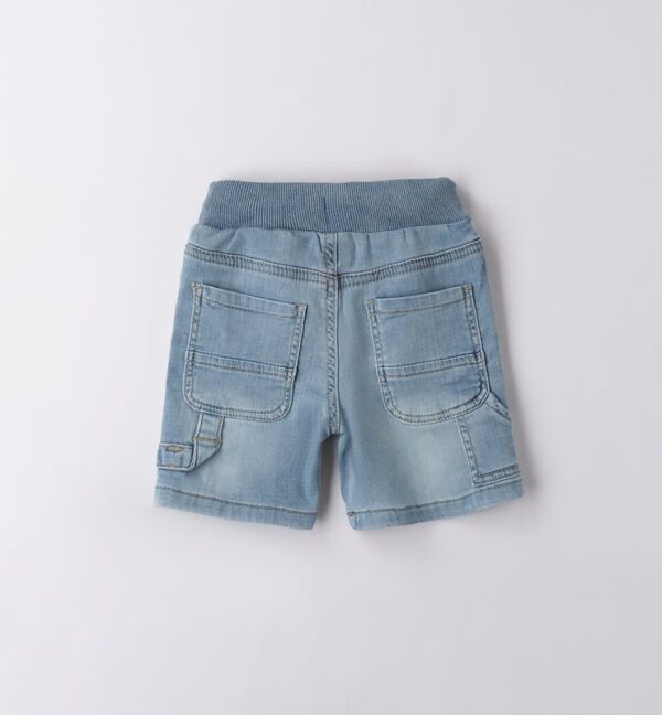 Bermuda in denim con coulisse