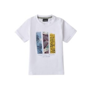 T-shirt mezza manica con stampa tropical